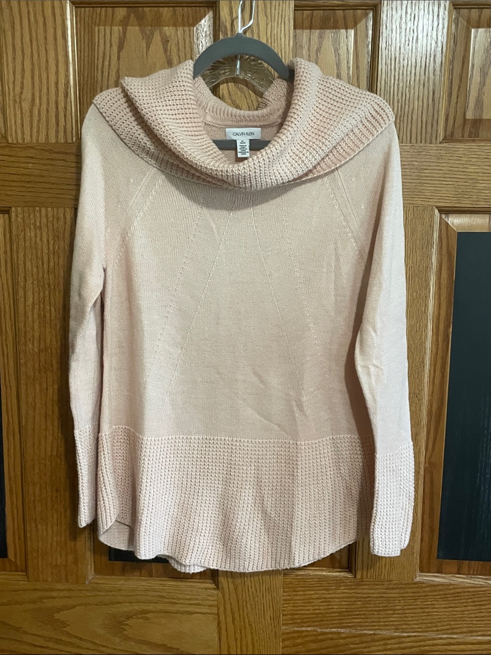 Calvin Klein Women's Blush Pink Cowl Neck Sweater